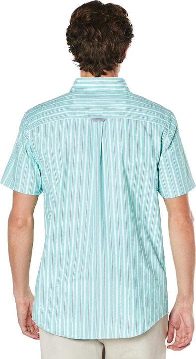 Actual product image Universal Textiles Mens Oxford Multi Stripe Short-Sleeved Shirt (S)