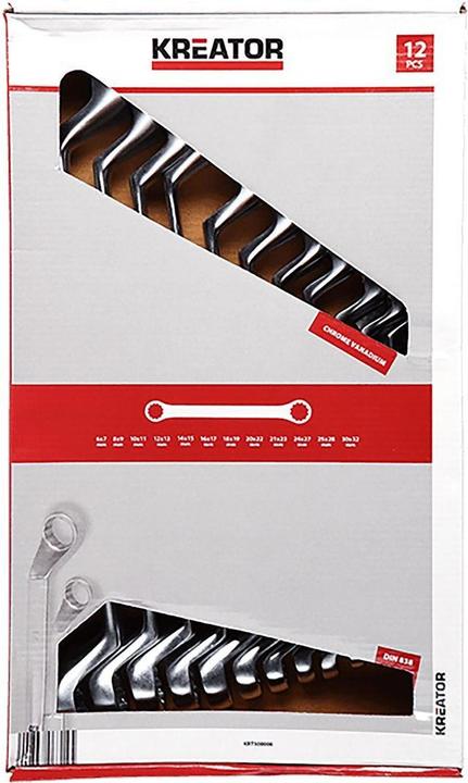 Produktbild Kreator Schraubenschlüsselsatz 6-32mm Doppelring - 12 St.