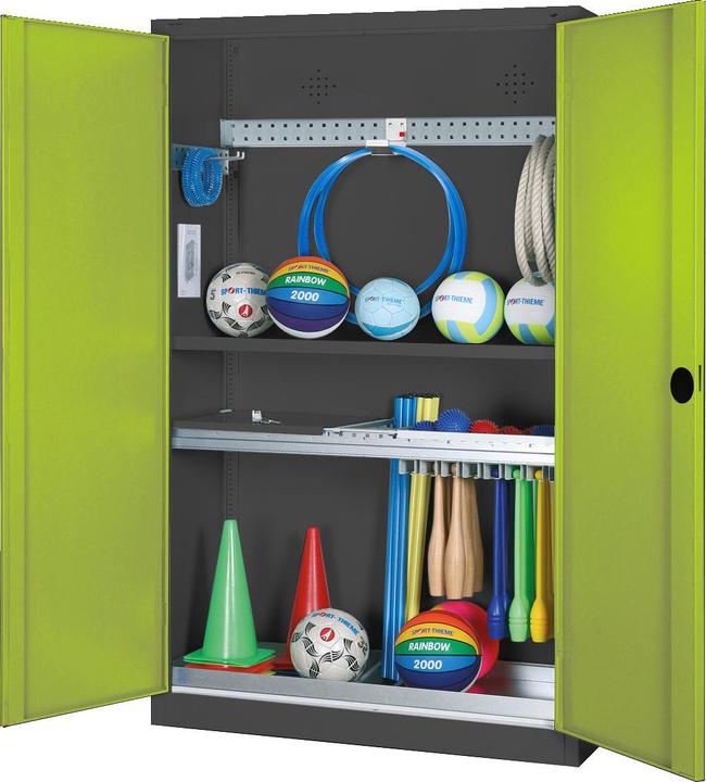 Image du produit C+P Armoire modulaire pour équipements sportifs avec équipement complet (hxlxp : 195x120x50 cm, avec