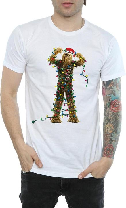 Immagine prodotto Star Wars Chewbacca Christmas Lights Maglietta Uomo (L)