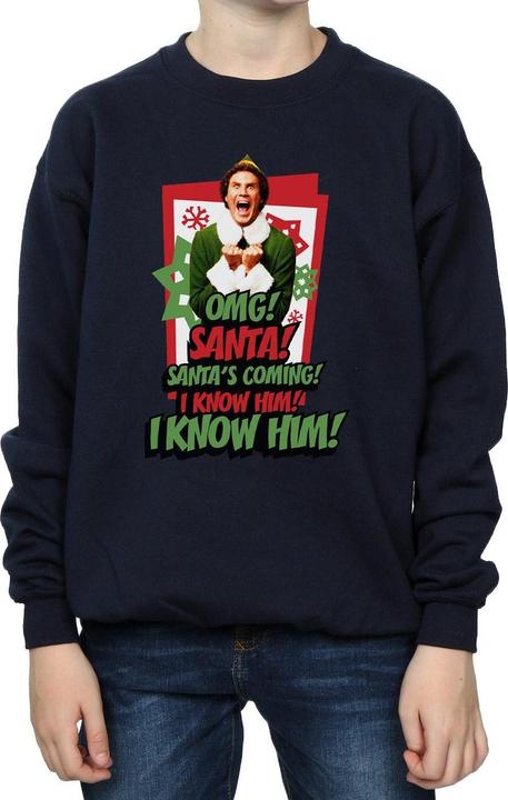 Actual product image Elf Boys OMG Santa Sweatshirt (140, 146)