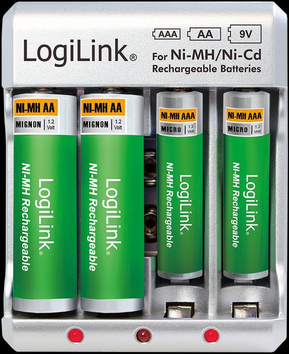 Immagine prodotto LogiLink Caricabatterie (1 pz., 9V Block, AAA, AA, Caricabatterie senza batteria)