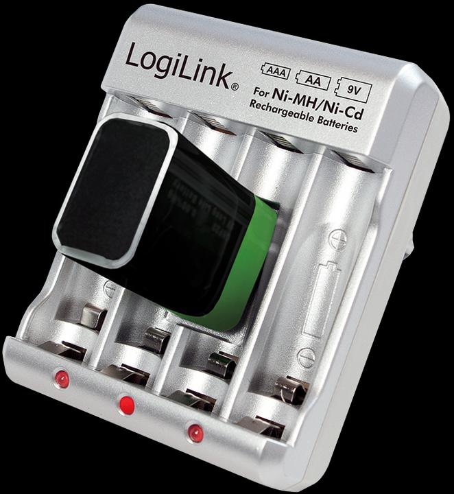 Immagine prodotto LogiLink Caricabatterie (1 pz., 9V Block, AAA, AA, Caricabatterie senza batteria)