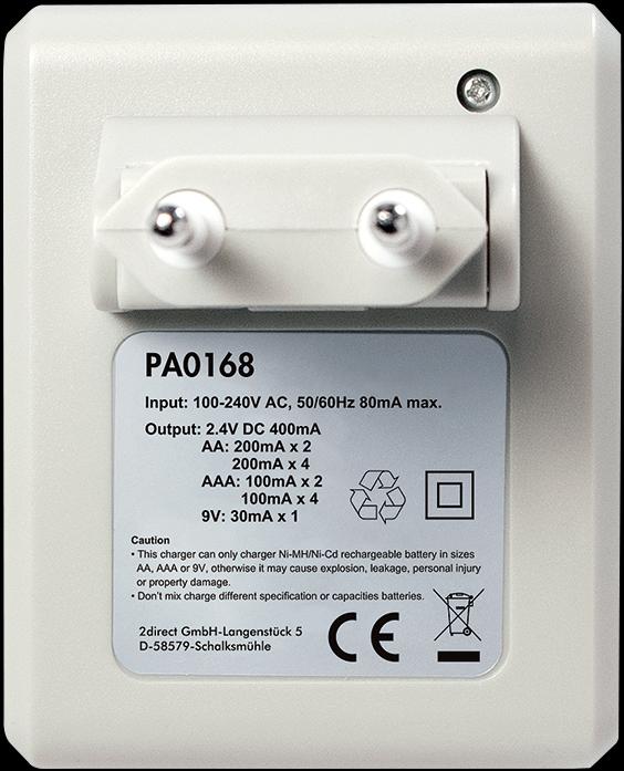 Immagine prodotto LogiLink Caricabatterie (1 pz., 9V Block, AAA, AA, Caricabatterie senza batteria)