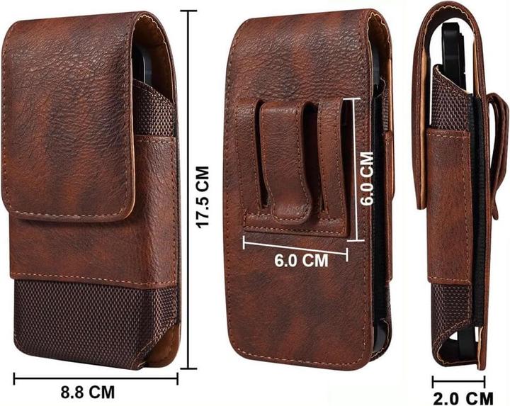 Produktbild Cover-Discount Nylon - Leder Gurttasche mit Kartenfach braun / XL