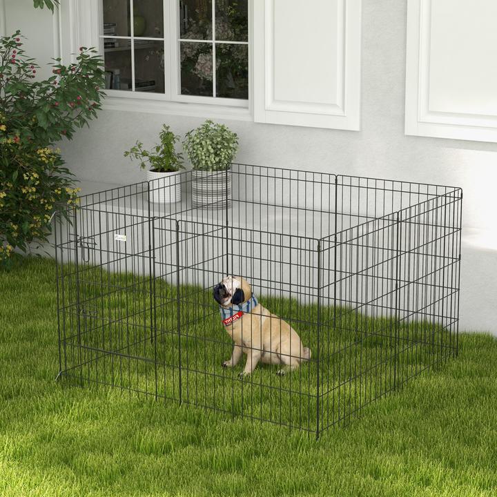 Image du produit PawHut Welpenauslauf Metall Schwarz