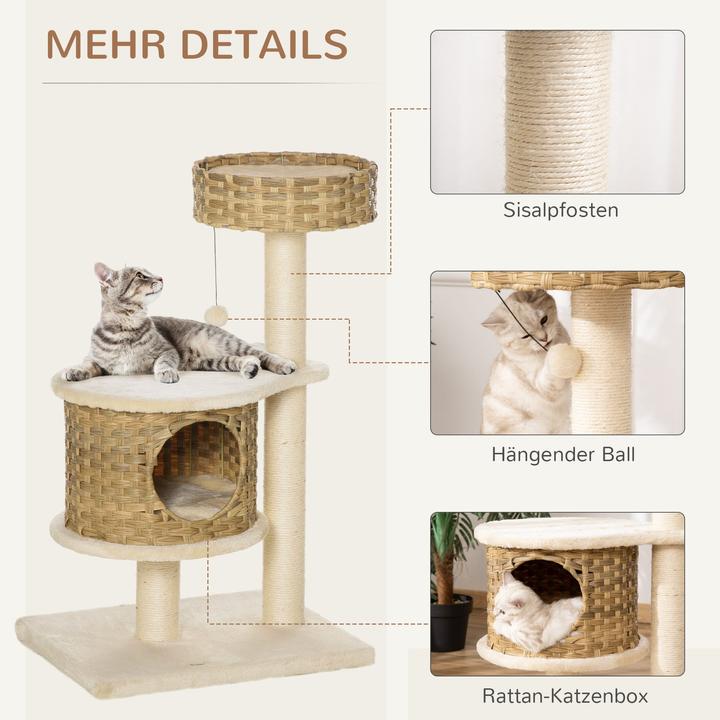 Actual product image Jamb Scratching post (95 cm, Nature+Beige)