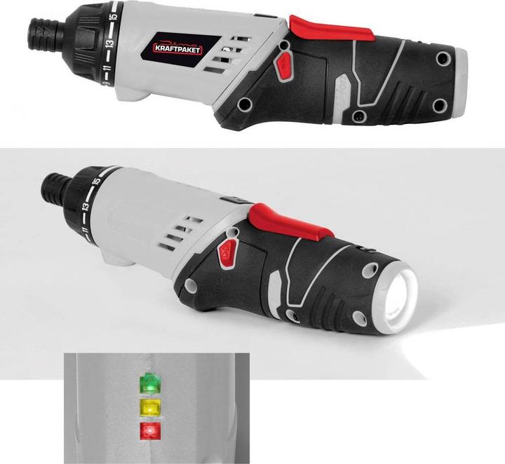 Actual product image Dino Mini cordless screwdriver set Multiplex 3.6V 5Nm 41 pcs. (Rechargeable battery operated)