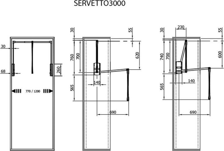 Produktbild Servetto Kleiderlifte, Industriemodell (1 Stk.)