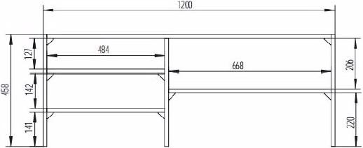 Immagine prodotto AC Design Seaford (120 x 33 x 46 cm)