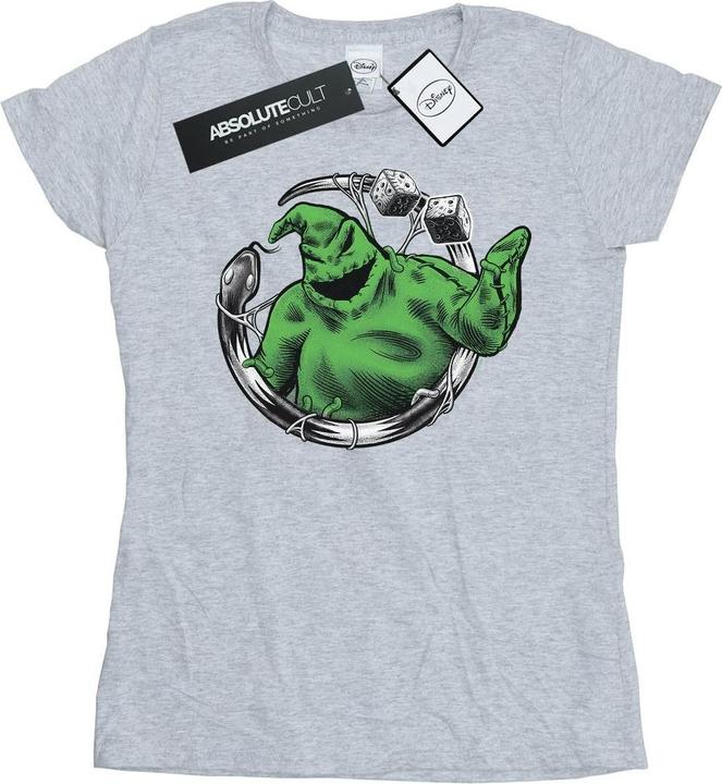 Actual product image Disney Womens/Ladies Nightmare Before Christmas Roll The Dice Cotton T-Shirt (S)