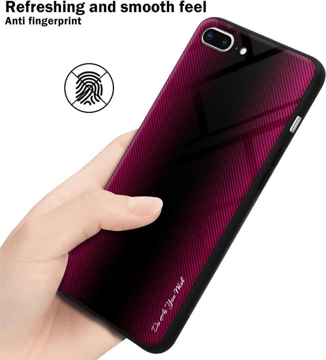 Produktbild Cadorabo TPU Gestreiftes Glas Cover (Apple iPhone 7 Plus, Apple iPhone 7s Plus)