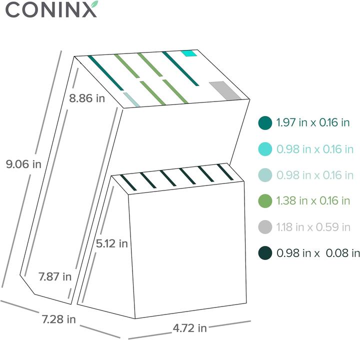 Actual product image Coninx Acacia Wood Knife Block