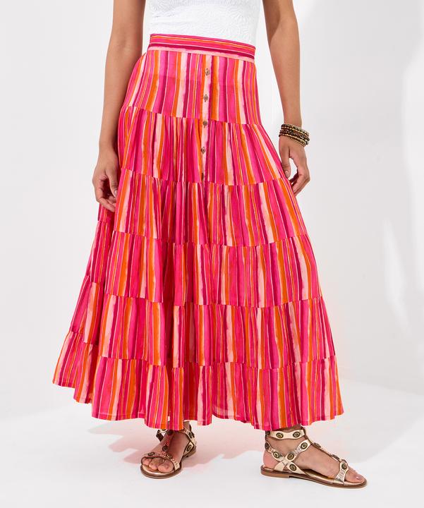 Produktbild Joe Browns Striped Flowy Tiered Modal Maxi Skirt (38)