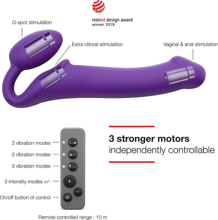 Actual product image Strap-on-me Vibrating Bendable Strap-on