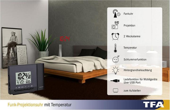 Actual product image TFA Projection Clock 2.0