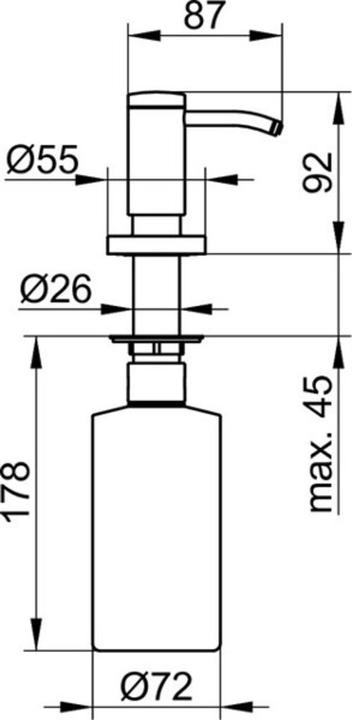 Image du produit Keuco Distributeur de savon Plan à encastrer 14949010200 chromé