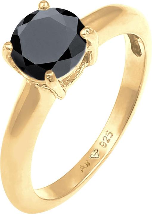 Actual product image Elli Ring Solitaire Classic Zirconia 925 Sterling Silver (54, 925 Silver)