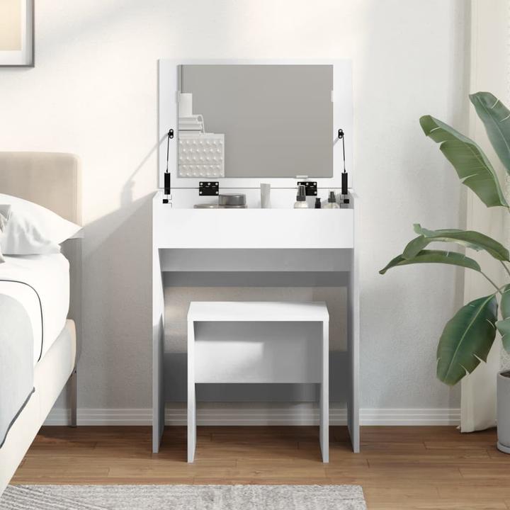 Image du produit VidaXL Coiffeuse avec tabouret 60 x 40 x 113,5 cm (60 x 40 x 75 cm)
