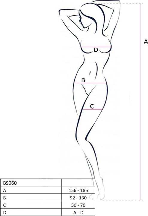 Productafbeelding Passion Bodystocking/kogelpak in wit (S/M)