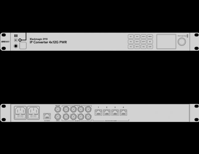 Actual product image Blackmagic 2110 IP Converter 4x12G PWR