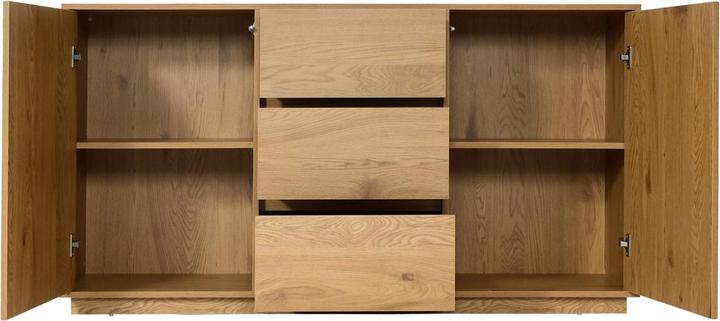 Produktbild Swisshandel24 Sideboard HWC-J78, Kommode Schrank Highboard Schublade, MDF Soft-Close 86x160x40cm Eiche-Optik (86 x 160 x 40 cm)