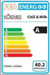 Label énergétique Koenig CitiZ 60's (NESPRESSO Original)