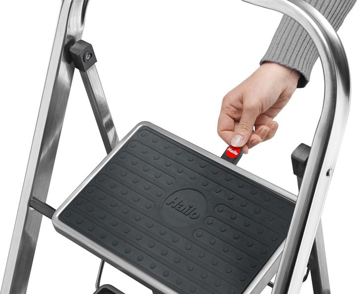 Produktbild Hailo K70 StandardLine, Aluminium-Trittleiter, 3 Stufen (Stehleiter, 106 cm)