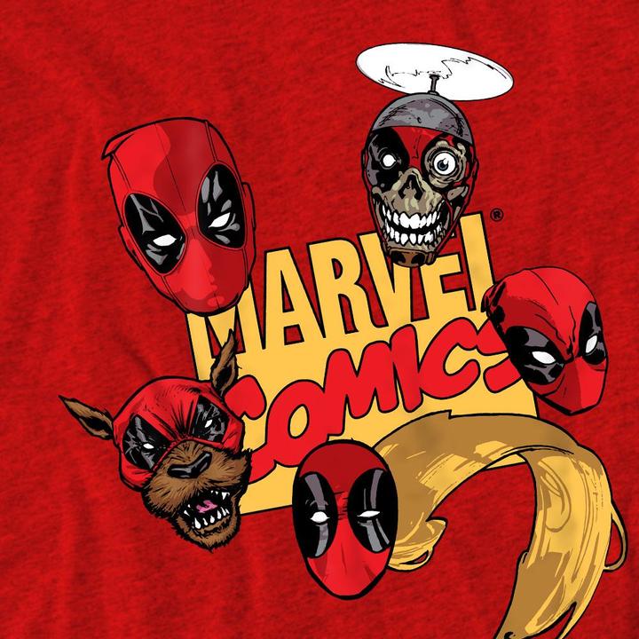 Immagine prodotto Deadpool Maglietta Teste di Personaggi Adulto Unisex (L)