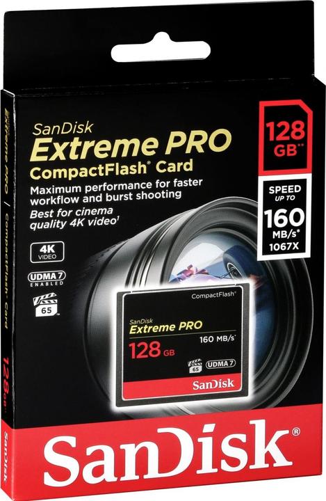 Image du produit SanDisk Extreme Pro Compact Flash (128 Go, CF, UHS-I)
