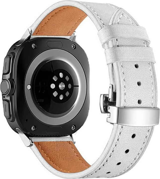 Cover-Discount Galaxy Watch Ultra (47mm) - Lederarmband Ersatz mit Butterfly Verschluss (Leder)