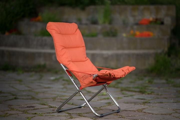 Produktbild Fiam FIESTA SOFT ALU 027S RELAXLIEGE Polyester weiss-schwarz - ALUMINIUM