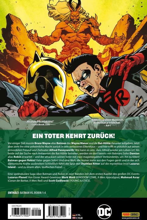 Produktbild Panini Batman vs. Robin (Deutsch, Scott Godlewski, Frank Rehfeld, Mahmud Asrar, Mark Waid, 2023)