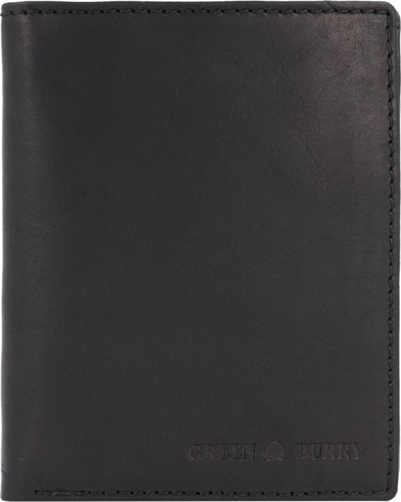 Actual product image Greenburry Pure Black wallet RFID protection leather 10.5 cm