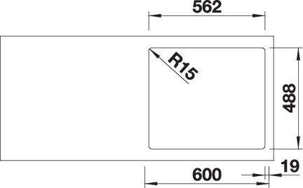 Actual product image Blanco Etagon 6 (Fitted sink, 51 cm, 58.40 cm)