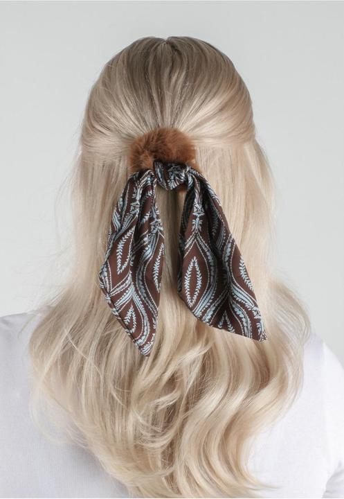 Image du produit Trisa Cheveux - Fausse fourrure Scrunchie, noir marron (Élastiques à cheveux)