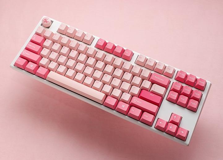 Produktbild Ducky One 3 Gossamer Pink TKL Gaming Tastatur - MX-Ergo-Clear (US) (Kabelgebunden)