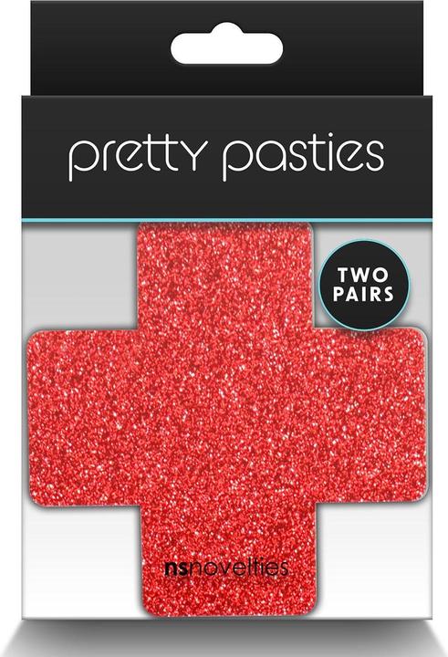 Actual product image NS Novelties Pasties Glitter Cross 2 Pairs