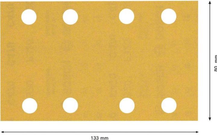Immagine prodotto Bosch Professional Zubehör Expert C470 Carta vetrata con 8 fori per levigatrice orbitale, 80 x 133 mm, G 320, 10 pz. (320)