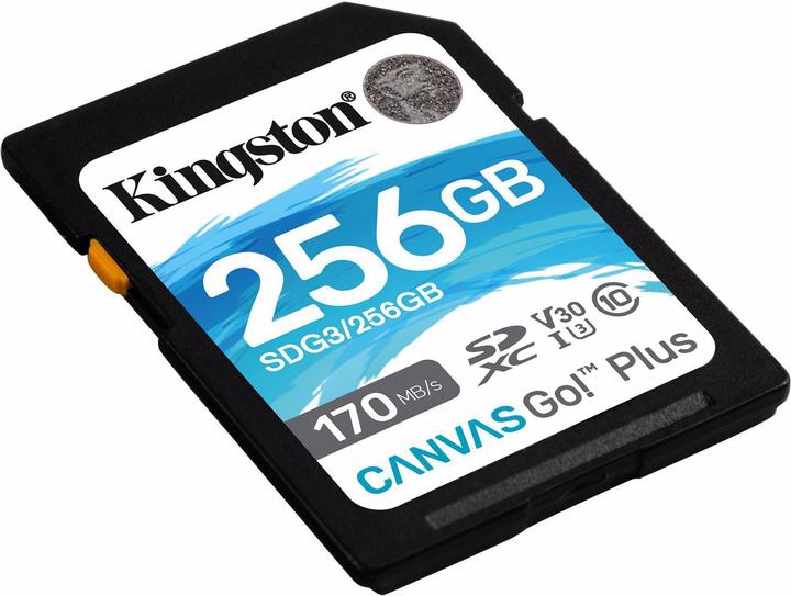 Actual product image Kingston Canvas Go! Plus (256 GB, SDXC, U3, UHS-I)