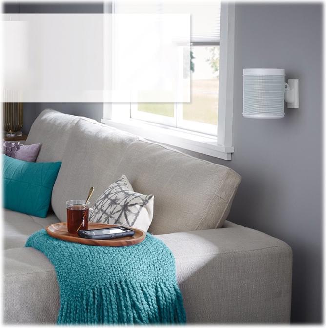 Image du produit Sanus Support mural pour Sonos ONE, PLAY:1 & 3 (1 pièce, Installation murale, Pivotant, Inclinable)