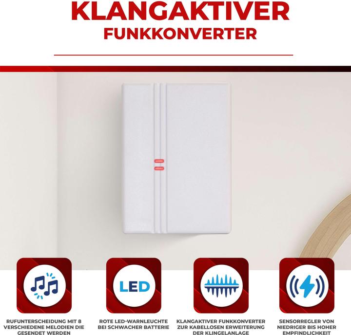 Produktbild Heidemann Funkgong Set HX Action (Kabellose Klingelerweiterung) (Kabellos)