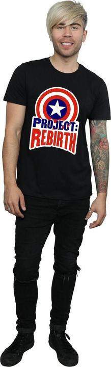 Actual product image Mens Captain America Project Rebirth T-Shirt (XL)