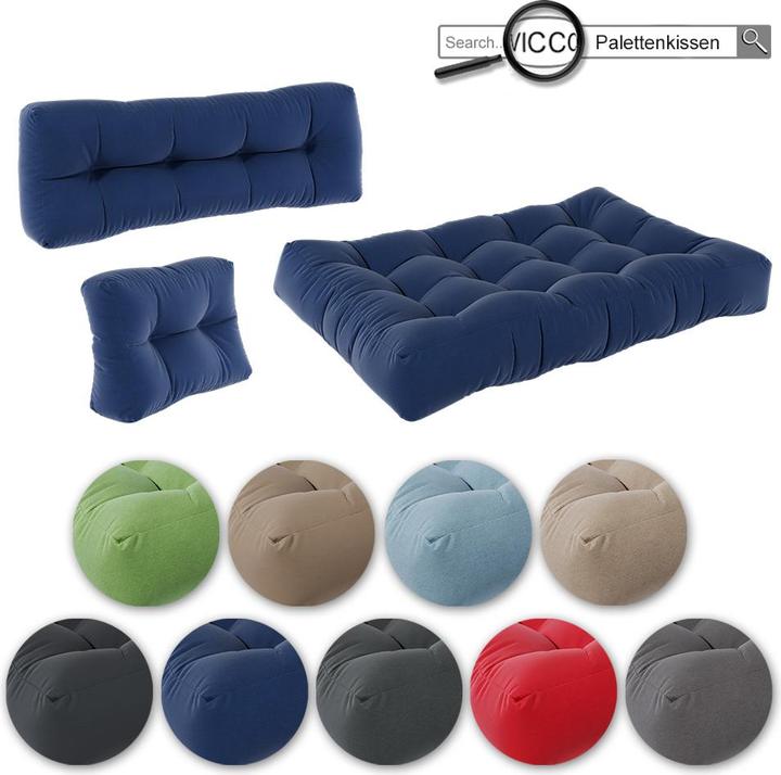 Immagine prodotto Vicco Palettenkissen Flocken (60 x 40 x 20 cm)