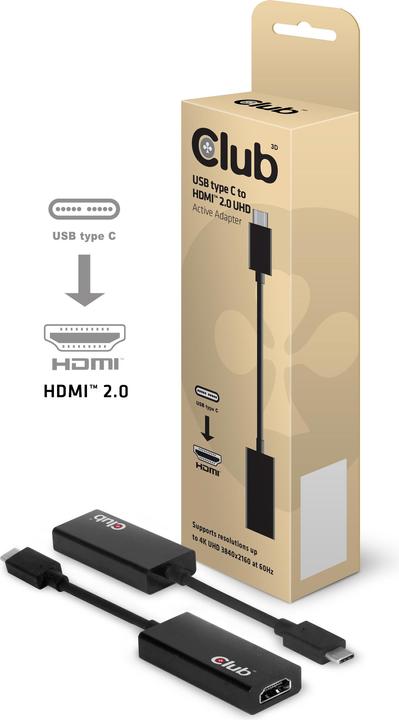 Club 3D USB-C zu (HDMI, 10 cm)