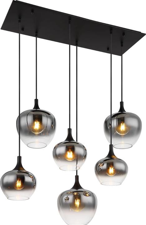 Actual product image Globo Pendant lamp Maxy black matt 6xE27 (E27)