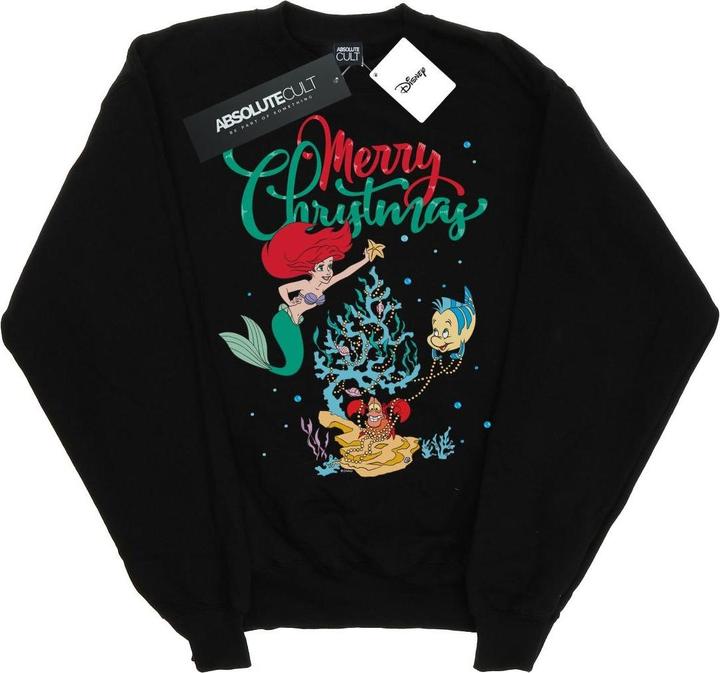 Disney Princess Ariel Merry Christmas Sweatshirt Jungen