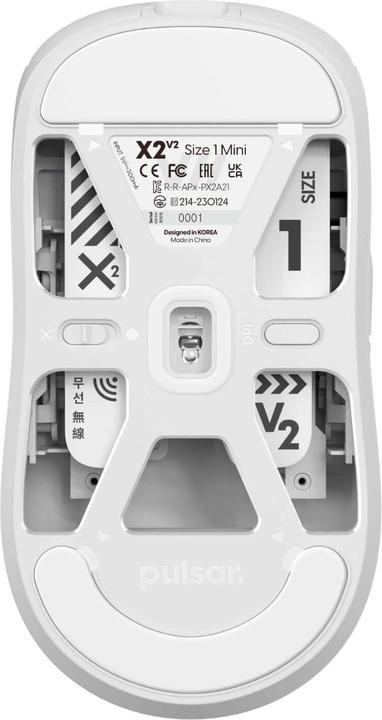 Produktbild Pulsar Gaming Gears X2 V2 Mini White - Muis (Kabelgebunden, Kabellos)