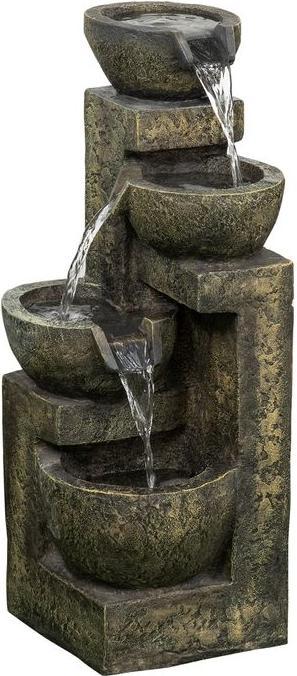 Image du produit Swisshandel24 Gartenbrunnen, einstellbare Strömung, Kunstharz, grau