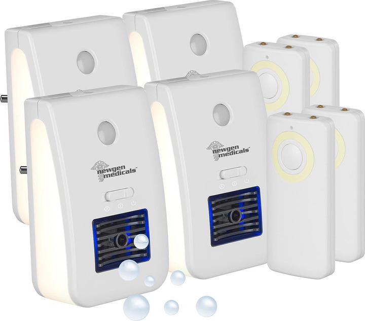 Image du produit Newgen medicals Lot de 4 purificateurs d'air ionisants 2en1 & veilleuses (20 m²)